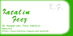 katalin fecz business card